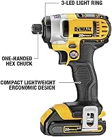 Vista 3 de DeWalt DCF885C1 - Kit de atornillador de impacto 20V máx, 1/4 pulgadas