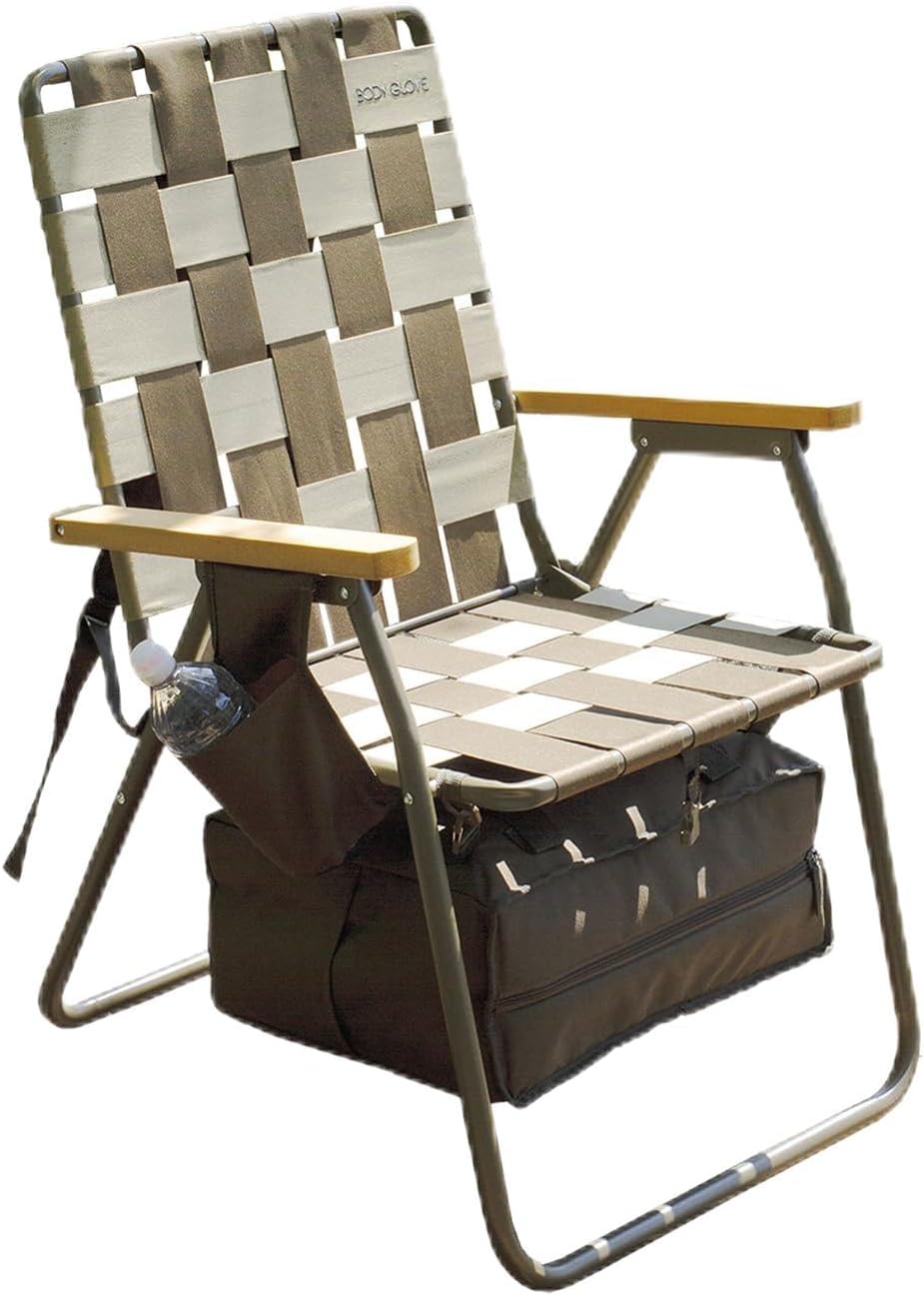 Body Glove Colorado Folding Chair for Adults – Portable Outdoor Beach Chair with Cup Holder, Heavy Duty Foldable Chair - 325lb