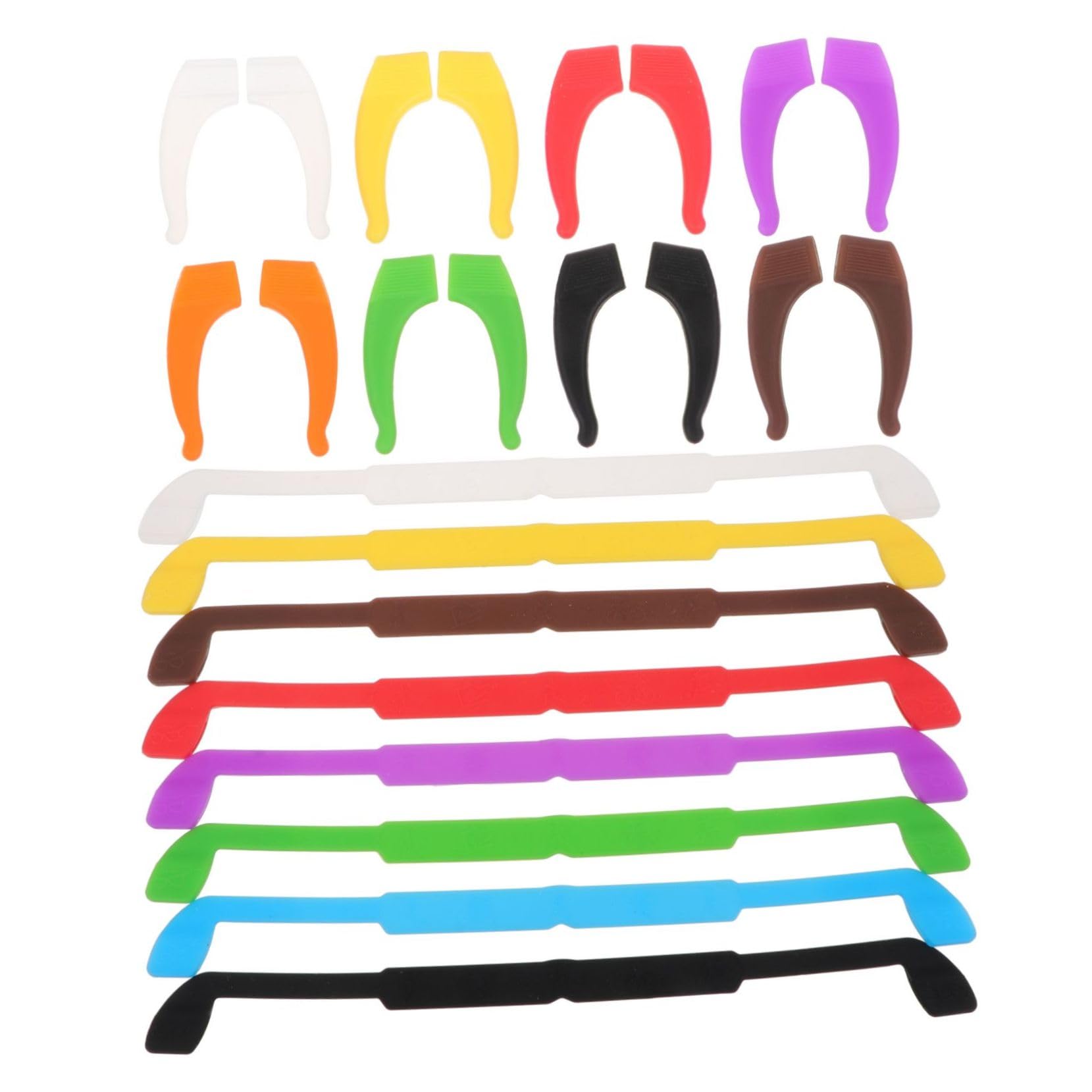 KALLORY Glasses Nose Grips Non Slip Anti-slip Glasses Holder Elastic Silicone Protect from Falling off Straps for Outdoor Activities