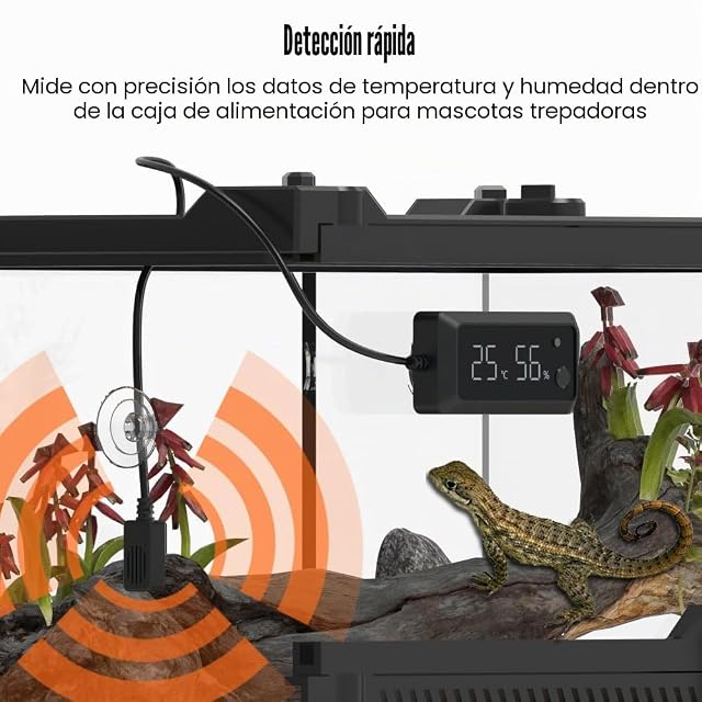 Foto 6 de 7 de Termómetro e higrómetro para reptiles, mini termómetros LCD