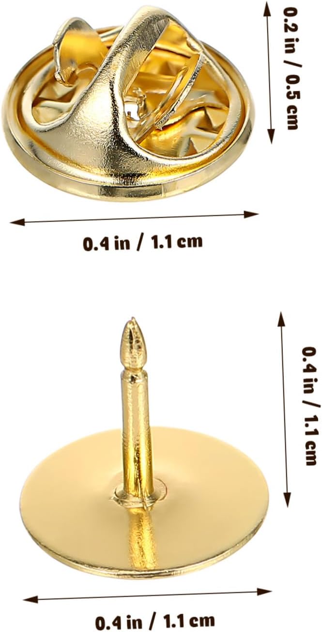 VILLCASE 300pairs Butterfly Clutch Pins Lockable Pin Backs Replacement for Jewelry Making