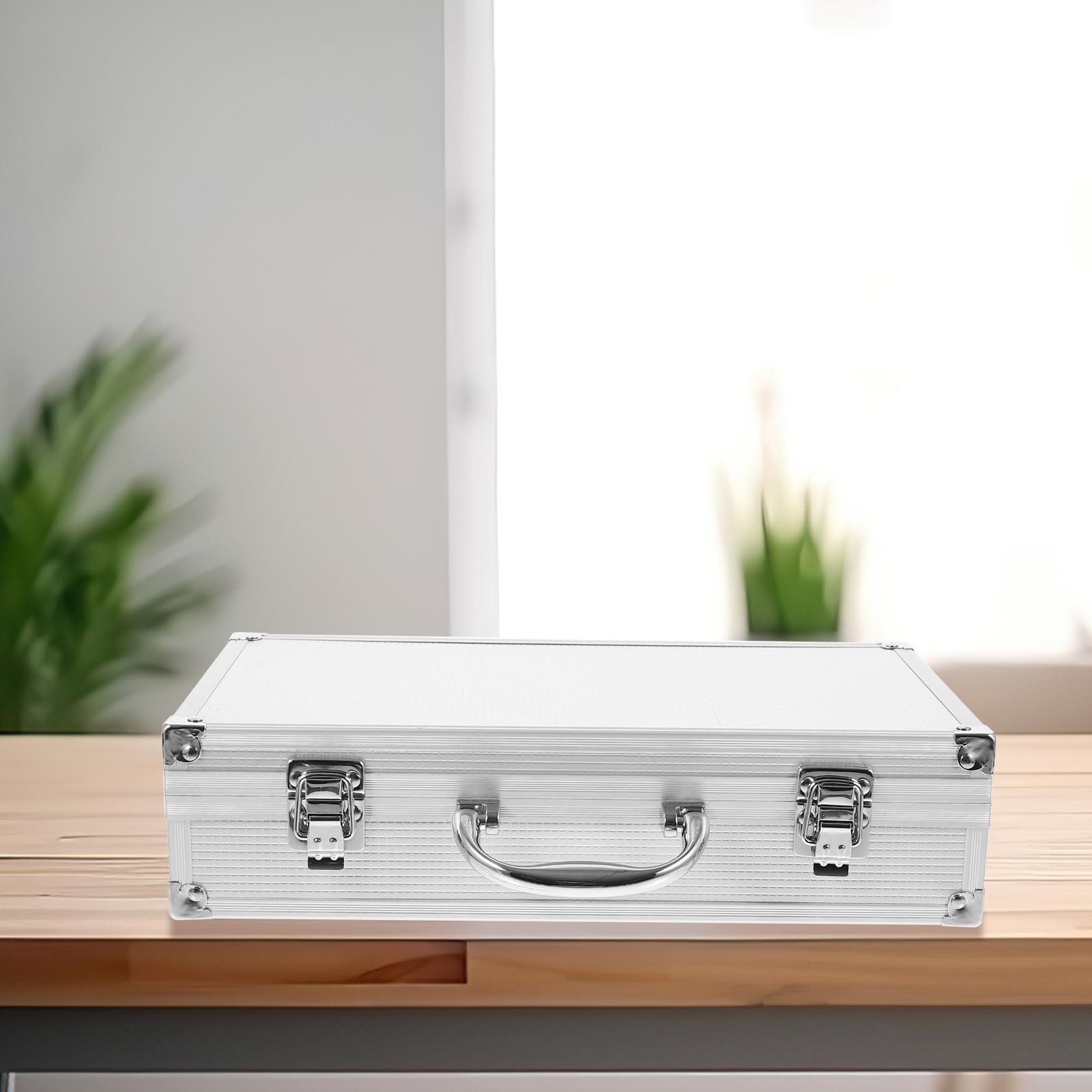 PRETYZOOM Estuche de Transporte para Micrófono Inalámbrico 2 Unidades, Caja Protectora Portátil de Aluminio con Asa, Organizador Resistente para Viajes y Almacenamiento de Micrófonos