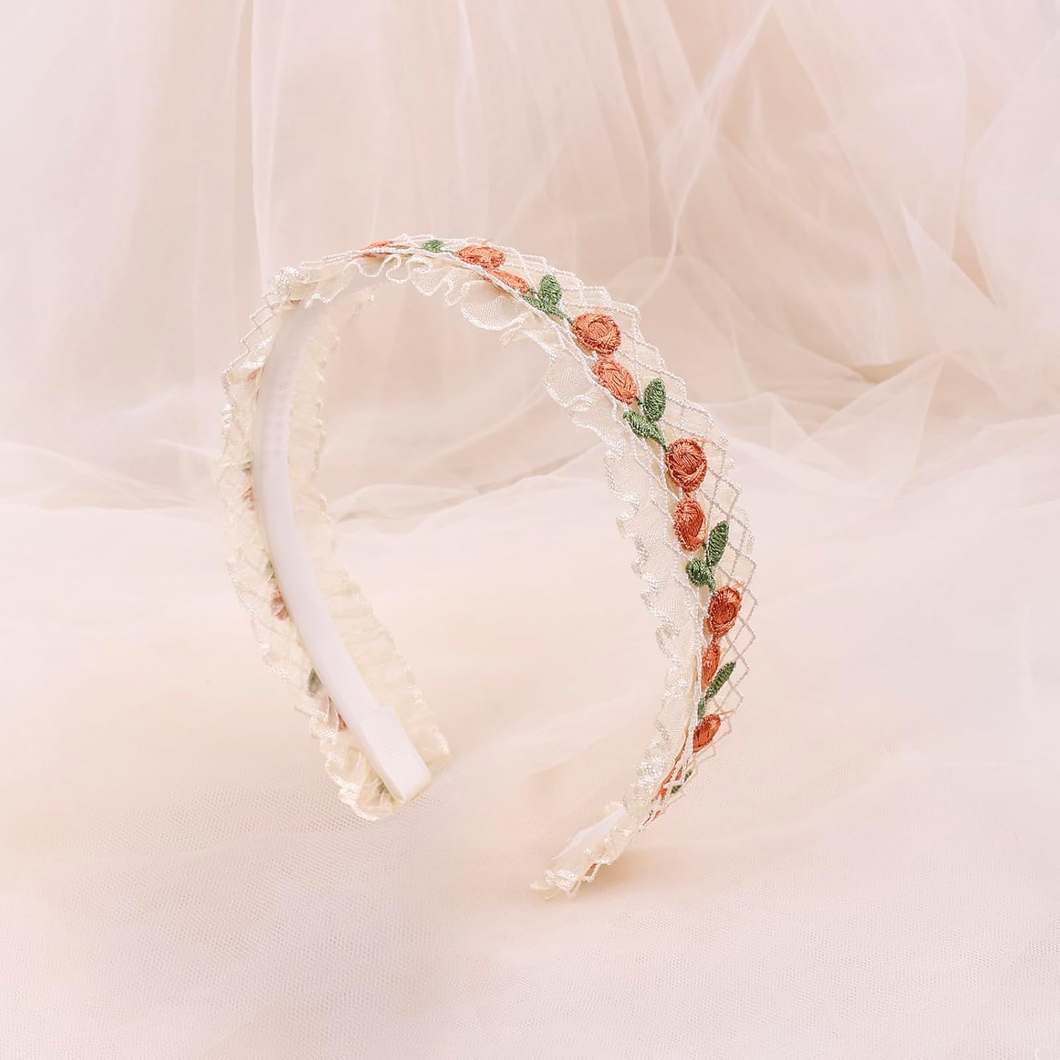 OOSAKU 3Pack Pearl Flower Headbands for Baby Girls Toddler Headband Hair Bands For Pretty Gifts Cute Trendy Stuff (FK-B-H) image 5