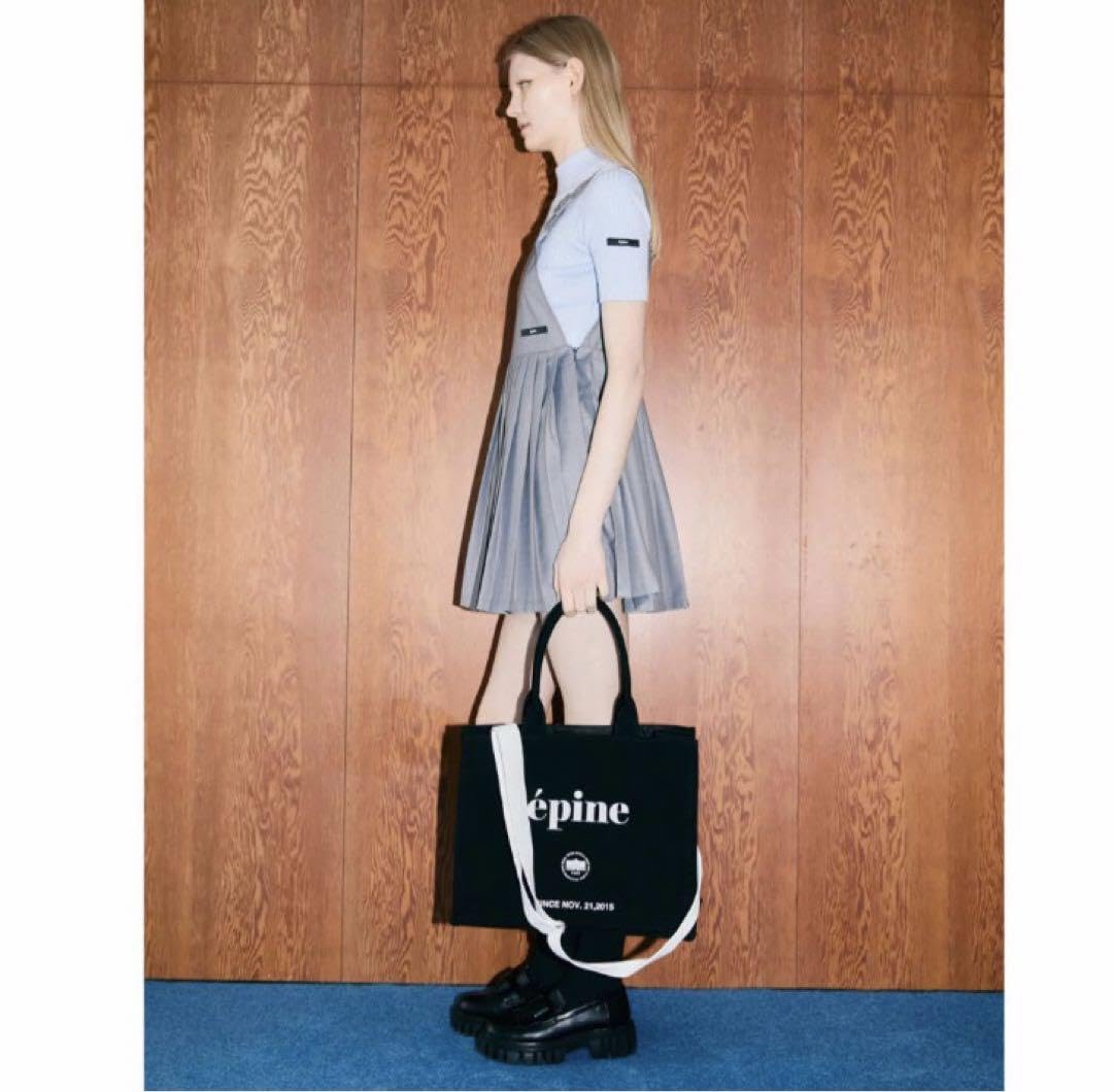 épine book tote bag large エピヌトートバッグ ブラック épine book tote bag large エピヌトートバッグ ブラック
