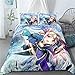 Tre pezzi Quilt Cover for Sword Art Online / SAO Ayano Keiko e Pina, 3D Anime Quilt federa, 100% poliestere, morbido e confortevole, biancheria da letto for Otaku e Anime Fan, Miglior regalo di comple