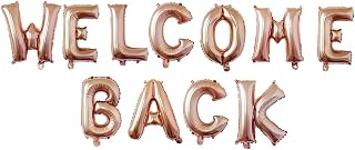 "Welcome Back" Foil Balloon Banner Welcome Party Supplies(Rose Gold)