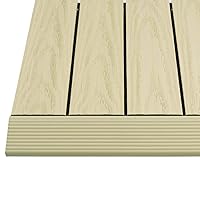 Vista 10 de NewTechWood 1/6 pies x 1 pie Quick Deck Azulejo de cubierta de cubierta recta en gris plateado argentino (4 piezas/caja)