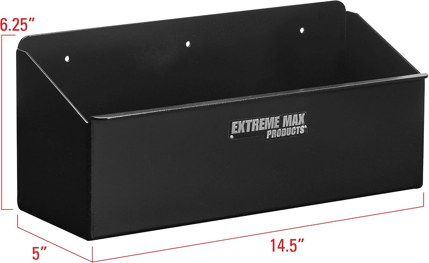 Extreme Max 5001.6125 Aluminum Spray Bottle Shelf for Enclosed Trailer, Shop, Garage, Storage - Holds Four 1-Quart (32 oz.) Spray Bottles, Black