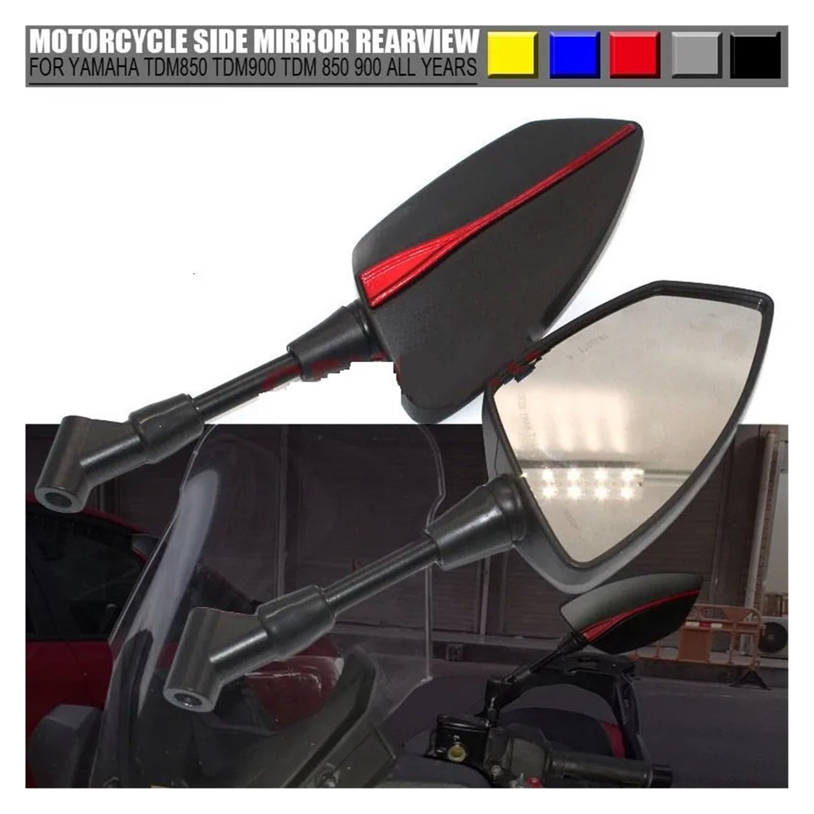 Specchi per Moto per Yam&Aha TDM850 TDM900 TDM 850 900 Tutti Gli Anni Specchi Retrovisori Specchietti Retrovisori Specchietti Laterali Moto Alluminio CNC