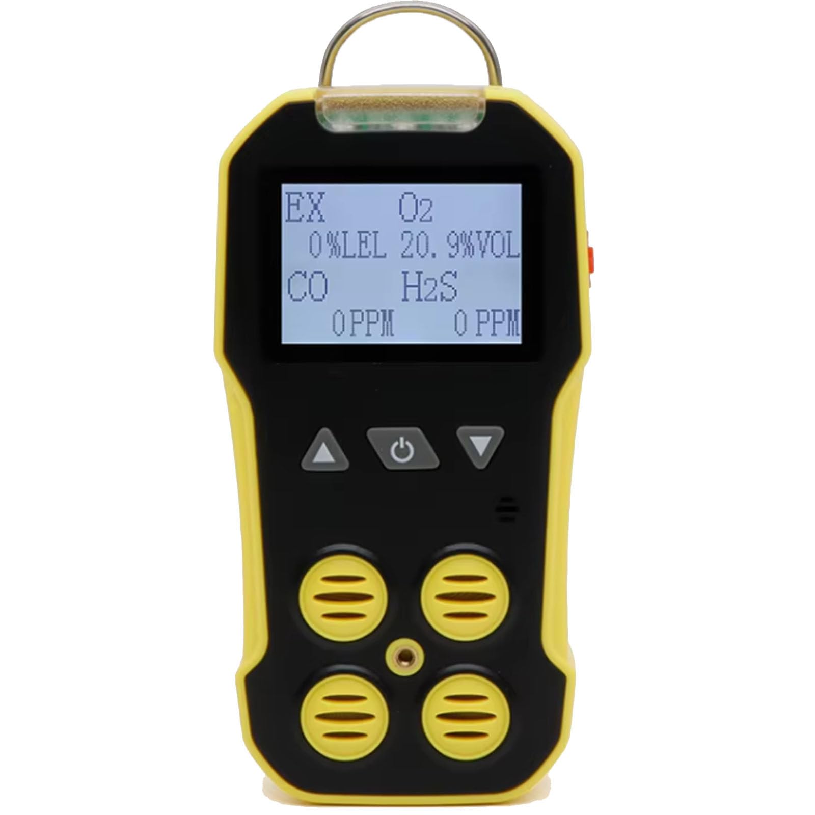 Detector Gas,Recargable 4 Monitor de Gas H2S CO O2 EX | Oxígeno Sulfuro De Hidrógeno Monóxido De Carbono Gas Combustible Detector De Fugas