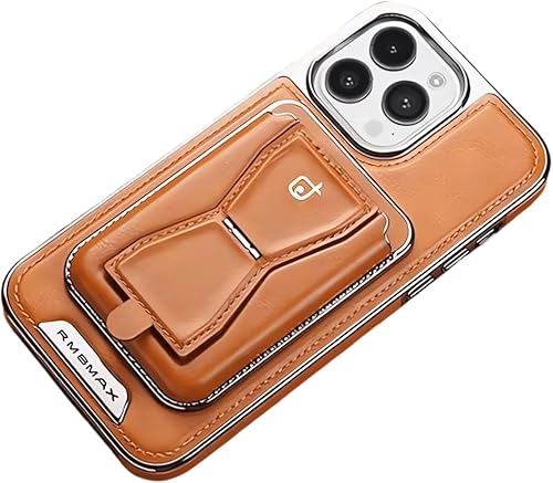 Miniatura 8 de Funda magnética de cuero para teléfono con tarjetero desmontable, elegante y funcional funda magnética tipo cartera para iPhone (iPhone 15Pro, negro)