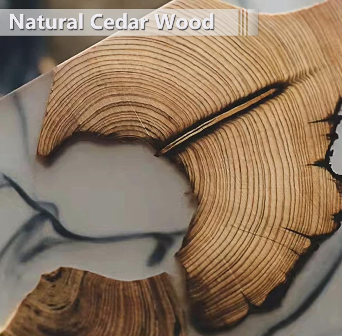 Set of 4 Wood and resin coaster. 2.9 inch coaster. Square cedar coaster.