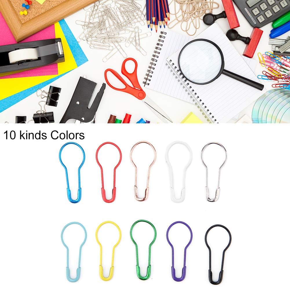 Mini Safety Pins, 300 Pieces Safety Pins 300Pcs Colorful Calabash Gourd Shape Tag Craft Safety Pins Metal Clips Clothing Accessories