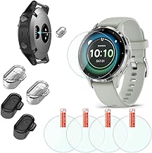 Smartwatch Clear TPU Protective Film for Garmin Venu 3s Screen Protectors Bubble-Free Installation High-Definition and Charging Dust Plug（Pack of 4+4）【It's Not Glass】