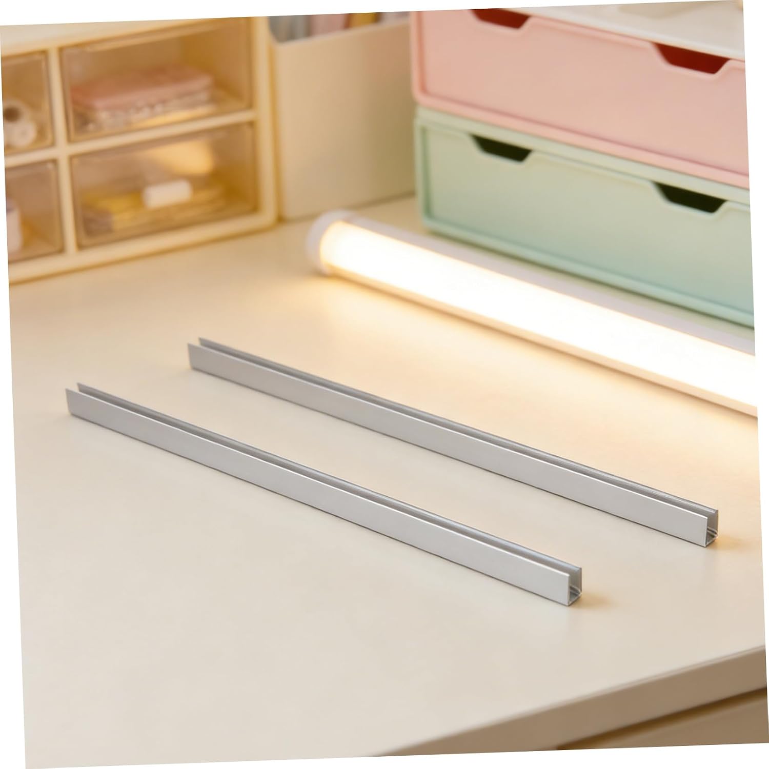 5pcs U Shape Aluminum Channel for LED Strip Lights 8x16mm Recessed Mounting Track Profile with Sleek Hidden Design Reliable Wear-Resistant Material for Home Lighting and Offices