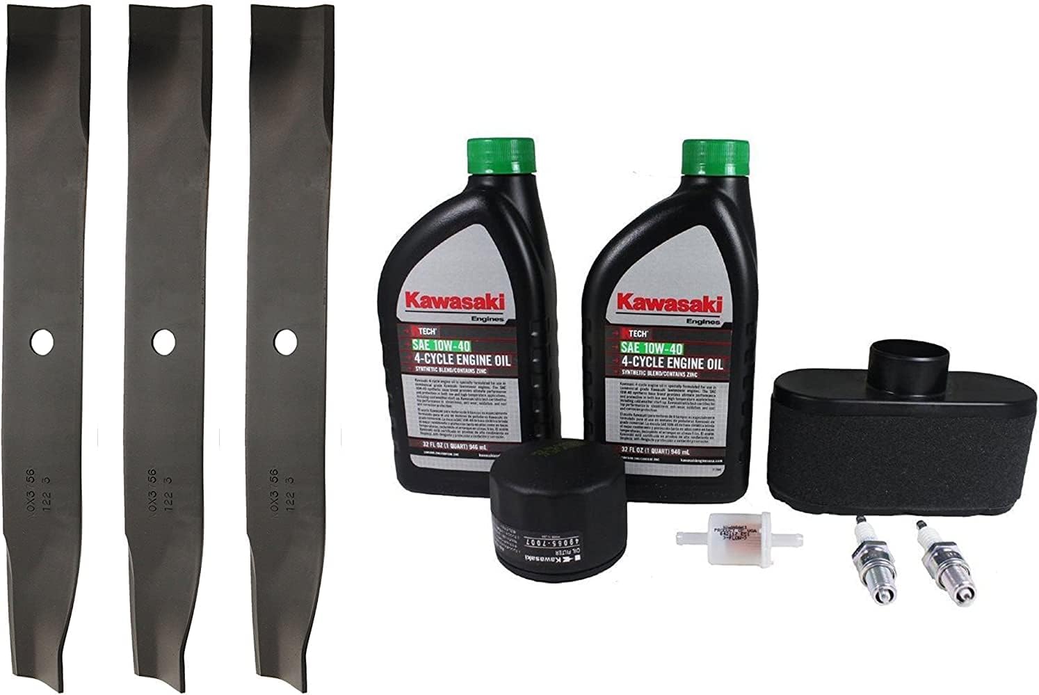 Tune Up Kit with Blades for 50" Exmark Quest Compatible with Kawasaki FR or FS Engine