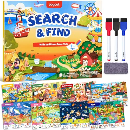 JoyCat Search & Find Activity Books Preschool Learning Game Activities