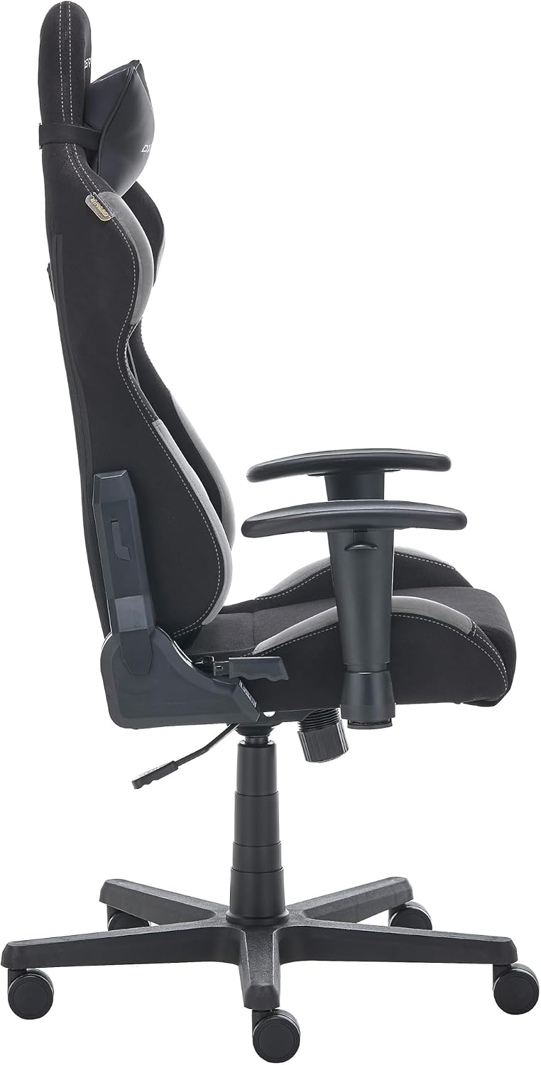 DXRacer 5.2 FD01 /NG Gaming / Office / Desk Chair with Rocker Function Gaming Chair Height-Adjustable Swivel Chair PC Chair Ergonomic Executive Chair Black/Grey