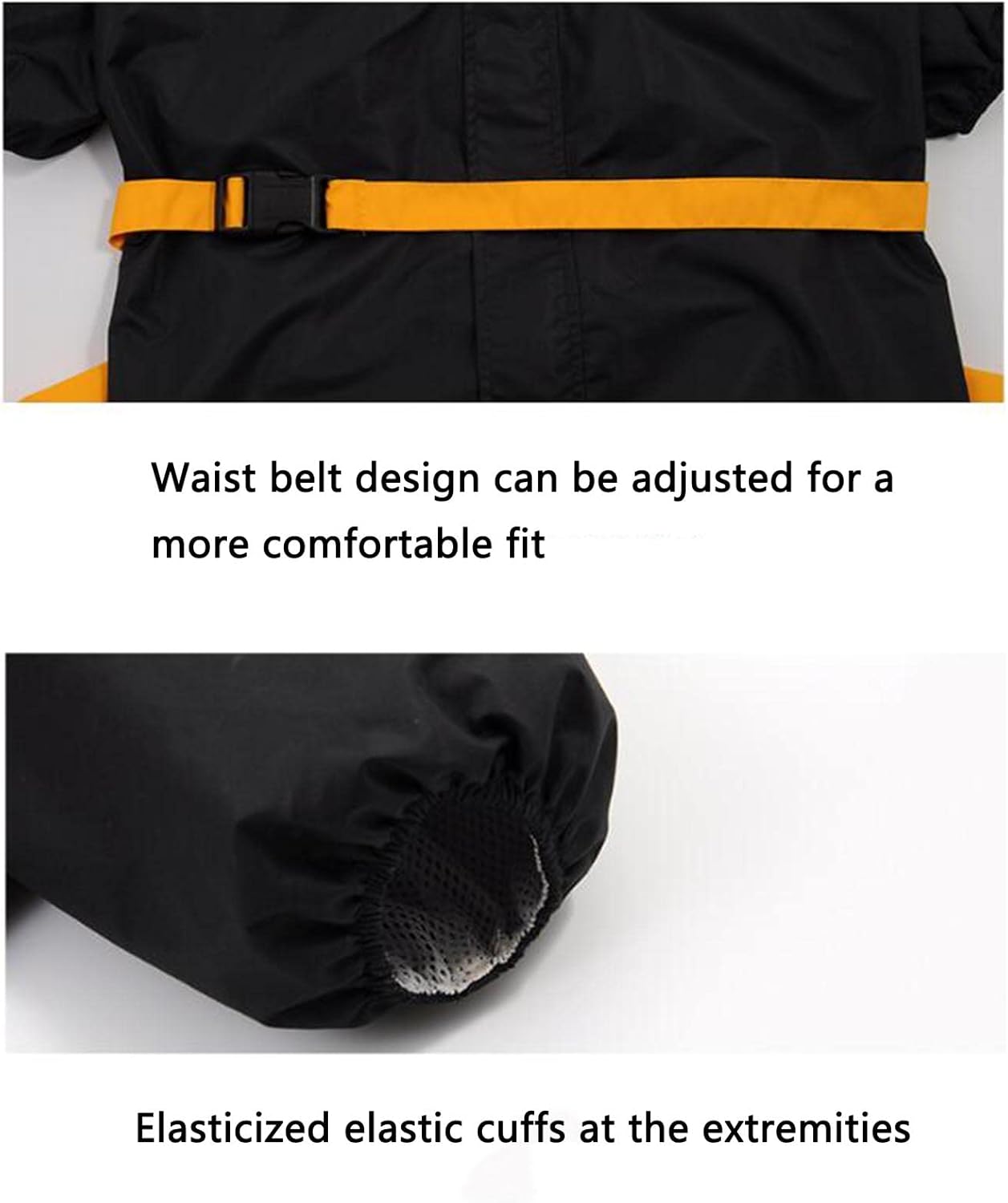 Dog Raincoat Waterproof Dog Coat Jacket Dog Raincoats with Legs Small with Hood 4 Legged Large Breed Turtleneck Rain Cape Clothes for Pets Durable Fabric Easy to Put on Take Off (5XL,Yellow)