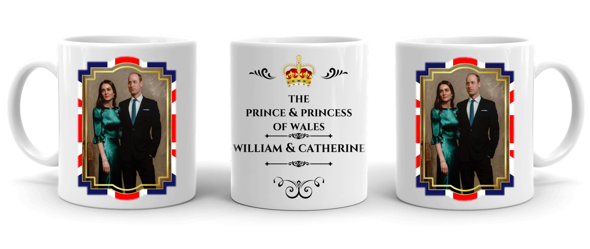 Forever Personal Designs New Prince & Princess of Wales Mug (Prince William & Princess Catherine) 2022 (11oz) with Smashproof Box