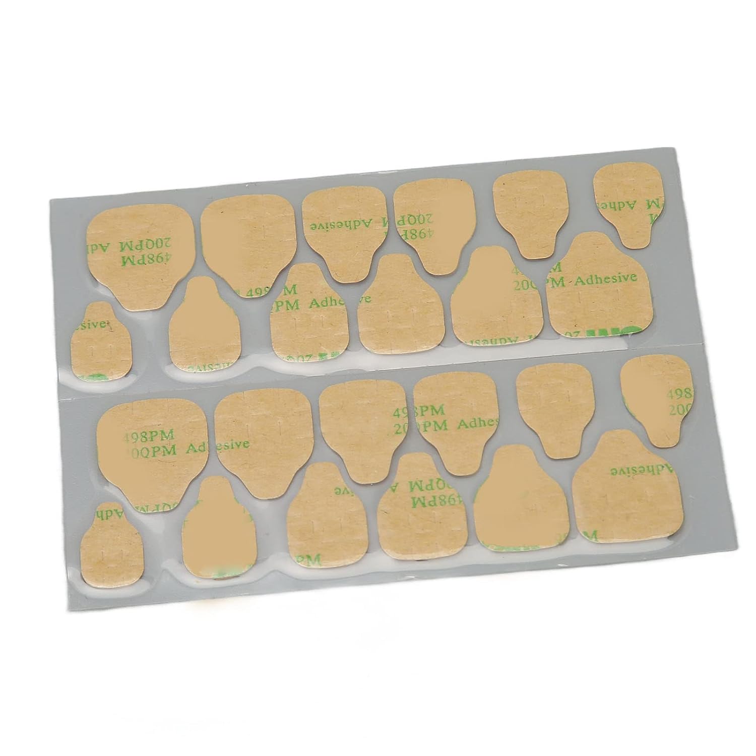 Nail Glue Sticker Double Side Jelly Glue Strong Adhesion Breathable Long Lasting Transparent Nail Adhesive Tabs for Fake Nails Silicone Material 25 Sheets 24Pcs Per Sheet