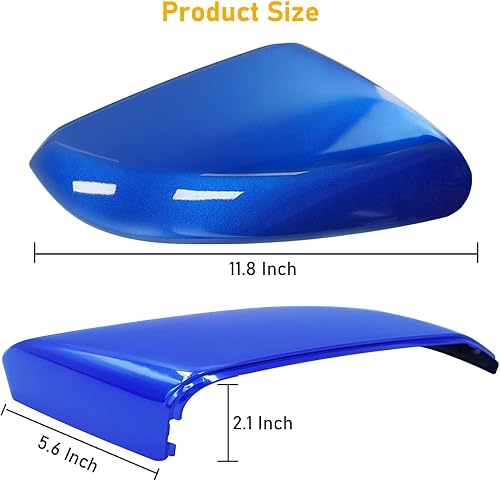 Miniatura 6 de Moonlinks Compatible con cubierta de espejo Honda Civic 2016-2021 de repuesto para el lado del pasajero, tapa metálica azul Aegean para 10