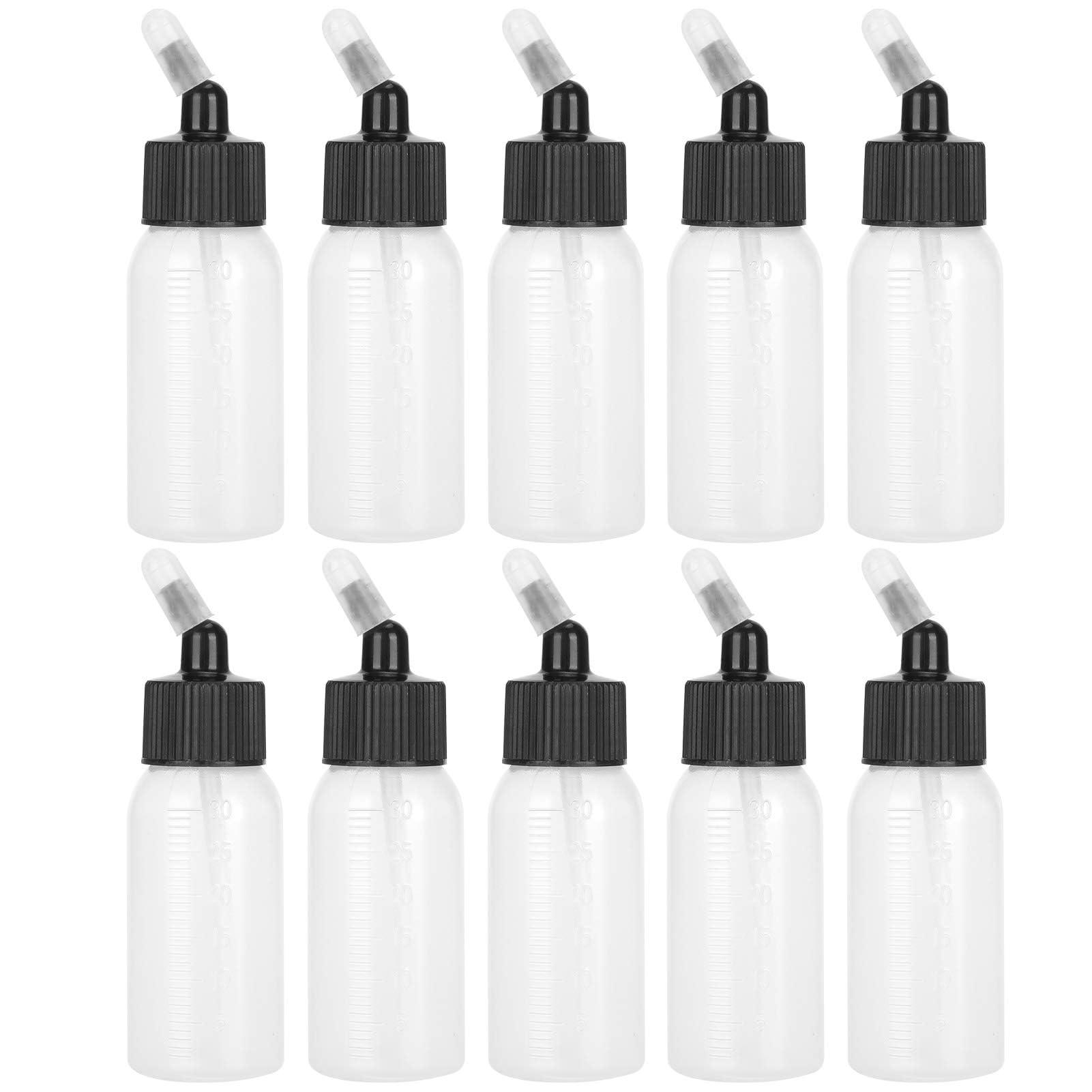 20 Stück Airbrush Flaschen Kit 30 ml PP Transparente Airbrush Dose Airbrush Siphon Feed Jar für Airbrush Doppeltwirkende Siphon Spritzpistolen