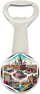 Butler Pennsylvania Travel Destination Souvenir Magnetic Bottle Opener