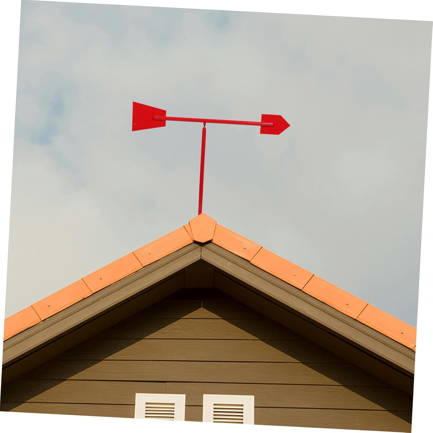 Aircraft Style Metal Weathervane Wind Indicator Flag Direction Checker Roof Decoration Yard Safety