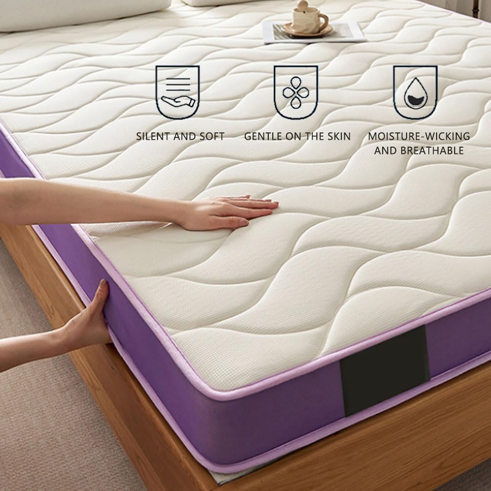 Topper de Colchón de Látex, Individual Matrimonial Doble King Size Super King Sobrecama para Colchón Matrimonial Doble Camel 150 * 200cm