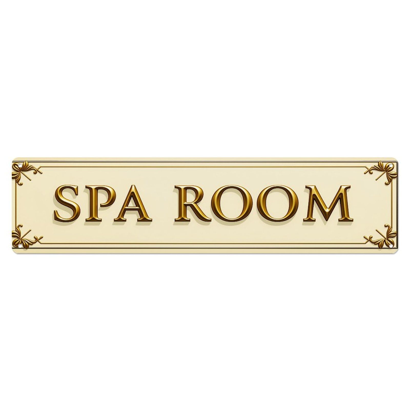 Golden Ornate Frame Design_4 Tin Sign Vintage Metal Poster Retro Bar, Home, Man Cave, Kitchen, Laundry Room Wall Art Decor Gift 4x16 Inch