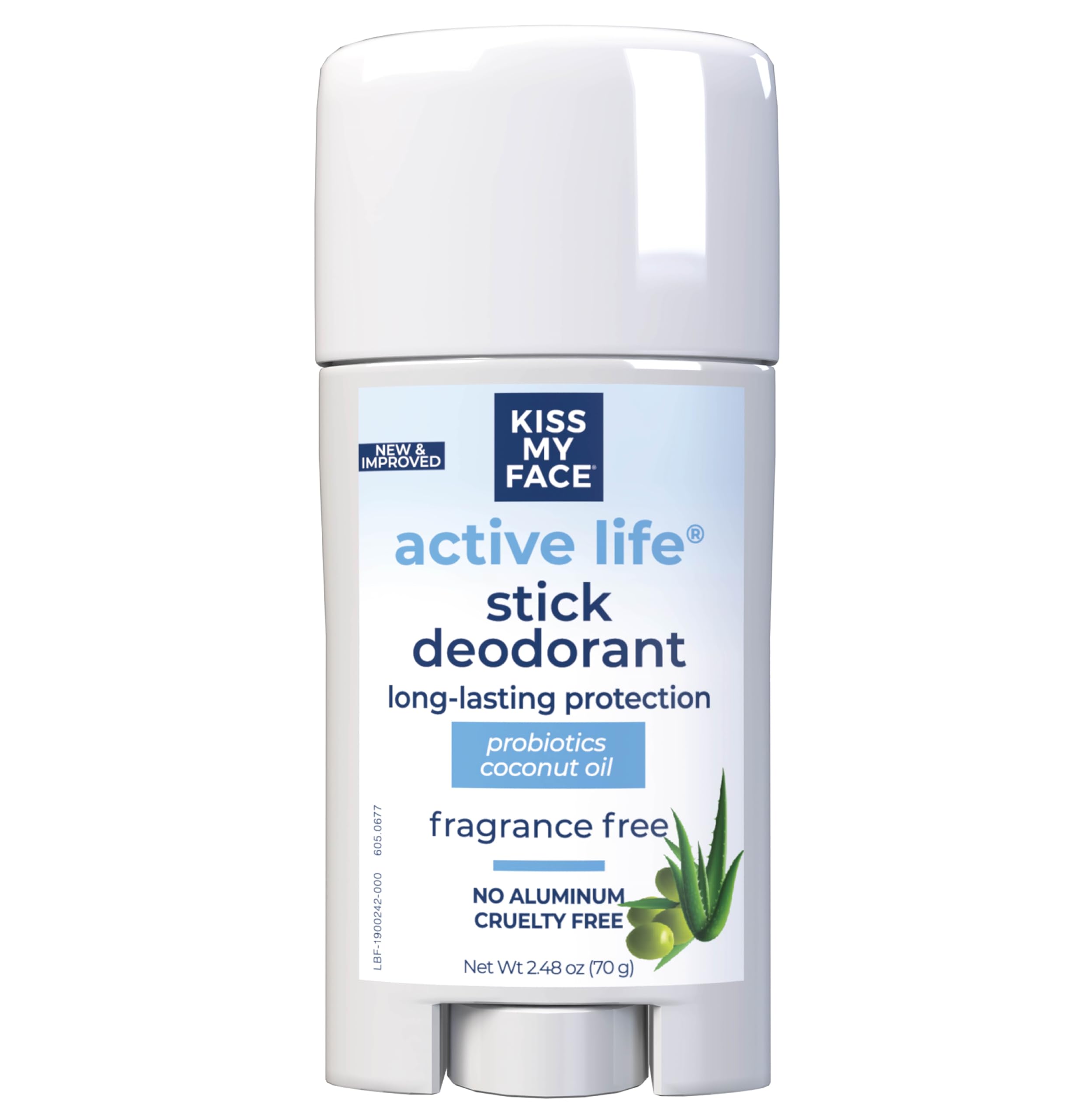 Active Life Deodorant Contains Naturally Derived Ingredients, 72 Hour Odor Control | Deodorant for Women and Men, Aluminum Free with Coconut Oil and Probiotics, Fragrance Free