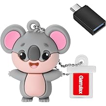 USB Flash Drives, 16GB/32GB/64GB/128GB Silicone USB2.0 High Speed Thumb Memory Stick Pen Date Storage Pendrive U Disk Cute Koala, 32GB