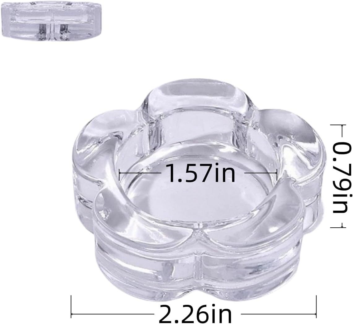 4-Pack Thick Glass Tea Light Candle Holders - Iridescent Rainbow Floral Embossed Design, Transparent Wedding/Party Decor & Home Decoration Candle Cups,Glass Tea lamp Candle Holder