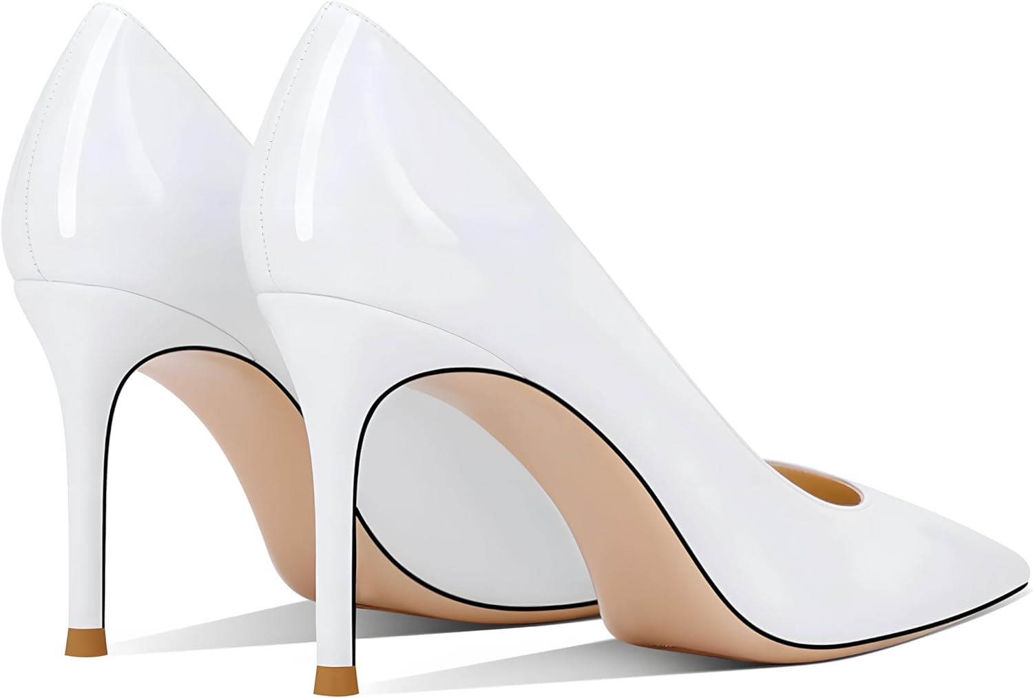 Women's Pointed Toe Stiletto High Heel Pumps 3.15IN Slip-On Party Wedding Evening S... - Image 4