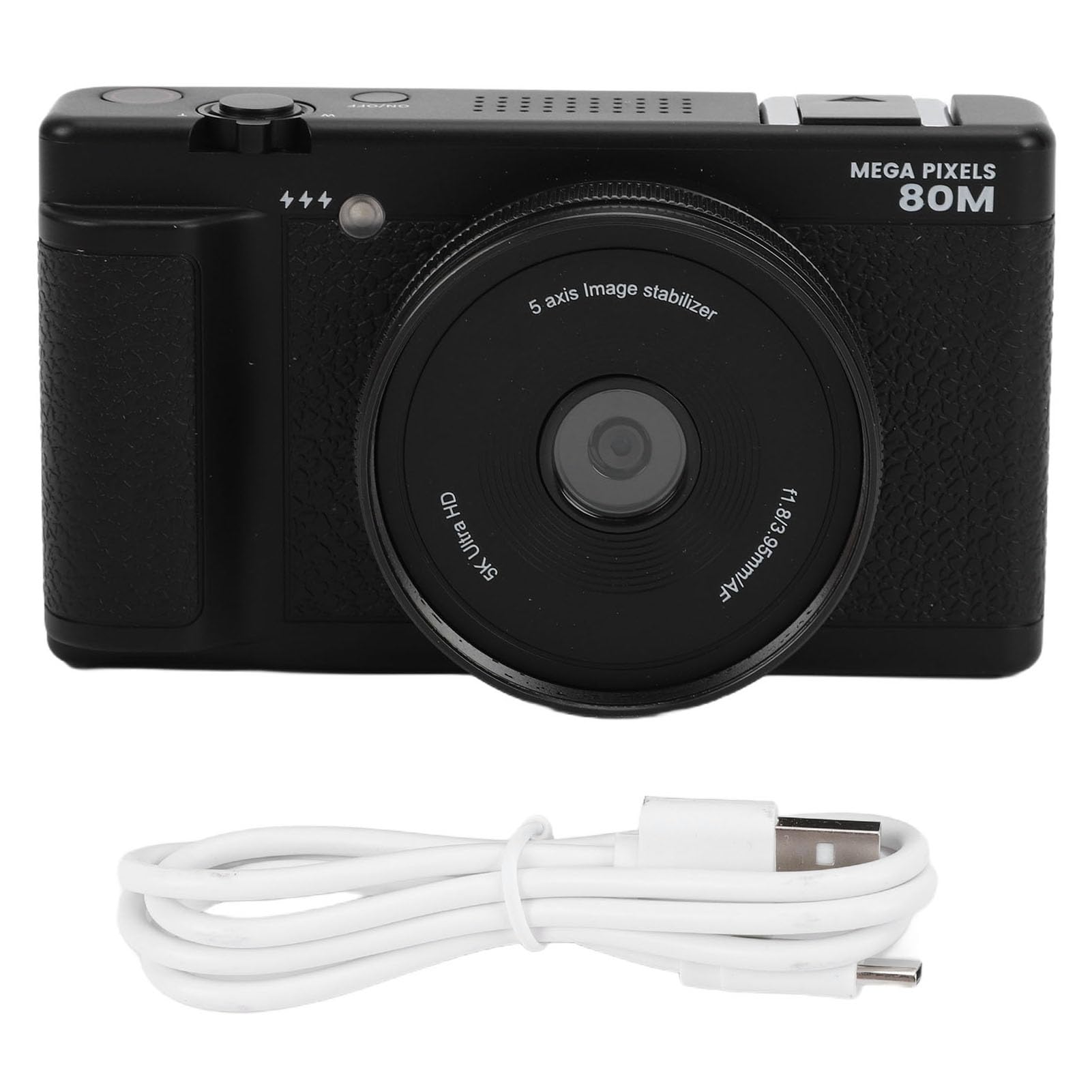 GOWENIC Camera Digitale, 80 MP, 5K, modalità di Ripresa Versatili, con Schermo Ultra HD da 2,8 Pollici, per Vlog, Brevi Video o Documentari Quotidiani (BLACK)