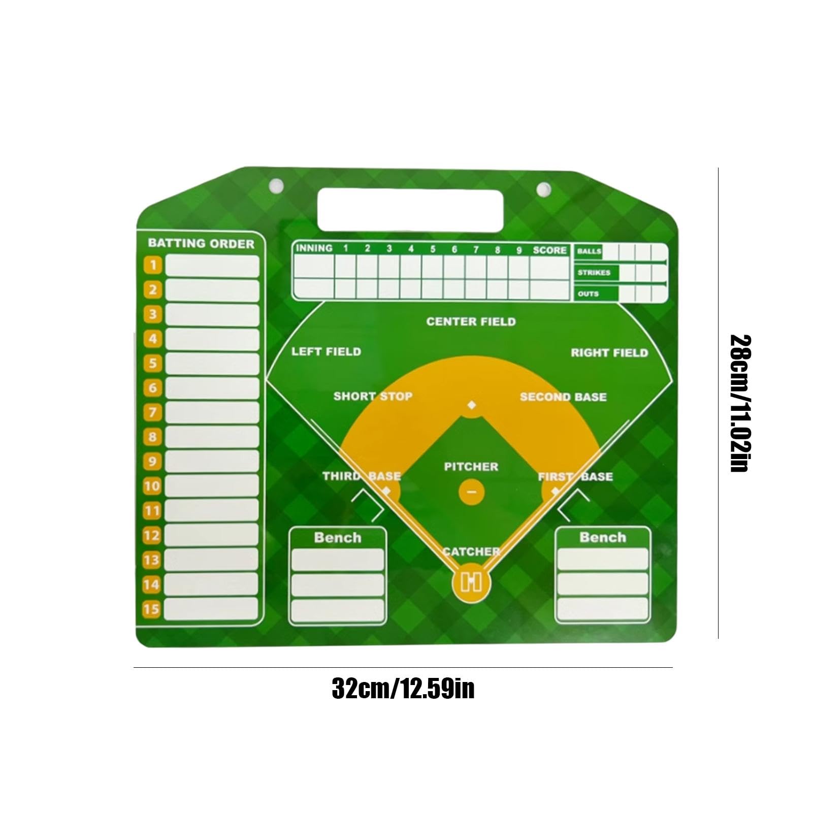 Schede - Lavagna magnetica cancellabile a secco, robusta bacheca da baseball, carte da baseball riutilizzabili per giochi di baseball, allenatori