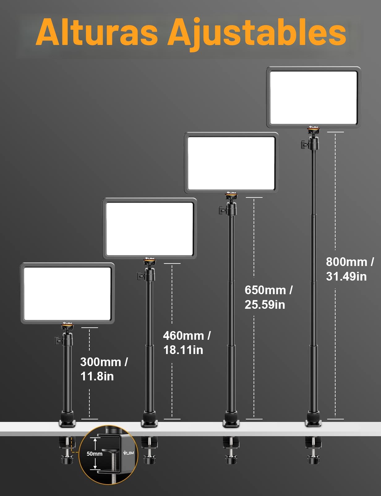 Luz de vídeo LED ULANZI K20 Key Light, Panel LED Profesional para Estudio con 600 lúmenes y 10W, Luz de vídeo de 11" regulable (2500K-9000K), para Youtube/Transmisión en Directo