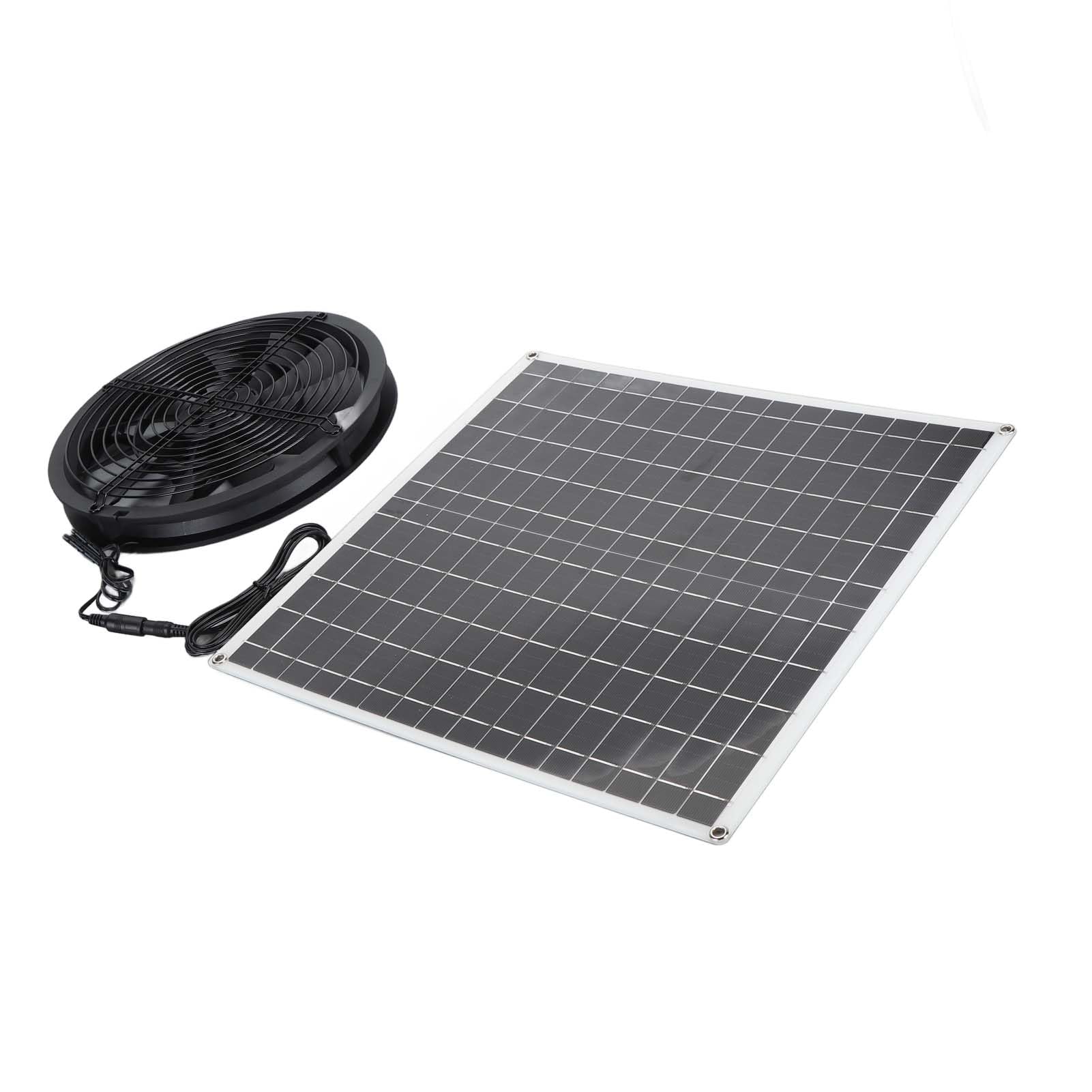 Chrees Ventilatore a energia solare, 20 W, pannello solare, ventola di scarico con design ad alta efficienza, per pollaio, fienile, serra e molto altro ancora