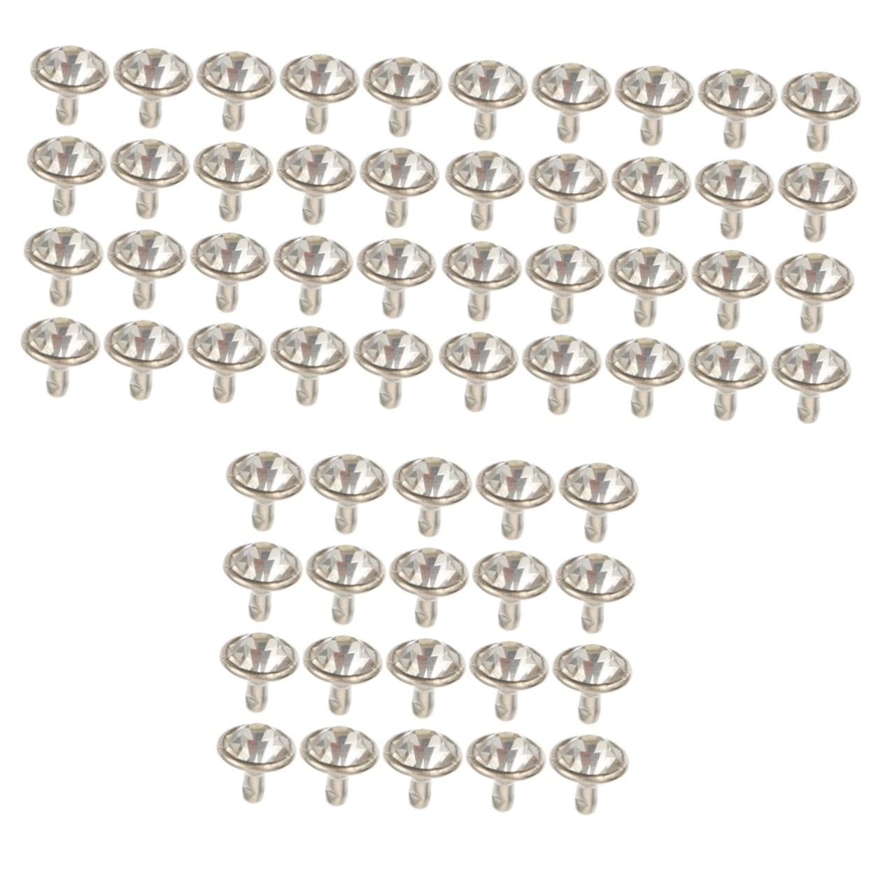 NUOBESTY 600 Juegos remaches de diamante tacos para ropa remaches para metal decoración remache artesanal de cuero tachuelas de reparación de artesanías de cuero remachadora Decorar