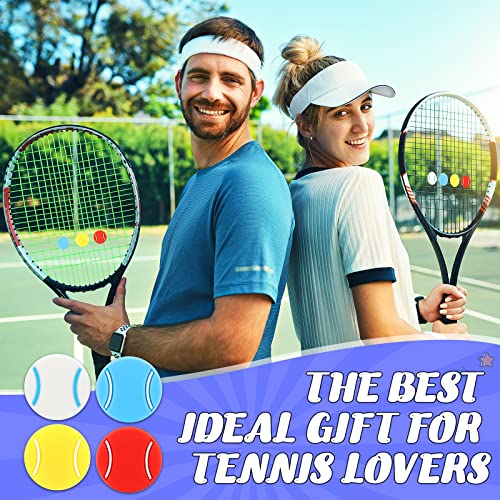 Lenwen 20 Pieces Tennis Racket Dampener Tennis Racket Vibration Dampener Cute Tennis Dampener Funny Soft Silicone Tennis Racquet Dampeners For Tennis Gift, Assorted Designs #TOP4
