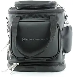 Gshield Bolsa para Equipamentos de Pesca 18L Resistente a Água com Bolsos Externos Ideal para Iscas, Molinetes, Carretilhas, Pescaria e Viagem, Hybrid Preta