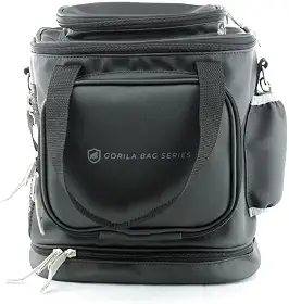 Gshield Bolsa para Equipamentos de Pesca 18L Resistente a Água com Bolsos Externos Ideal para Iscas, Molinetes, Carretilhas, Pescaria e Viagem, Hybrid Preta