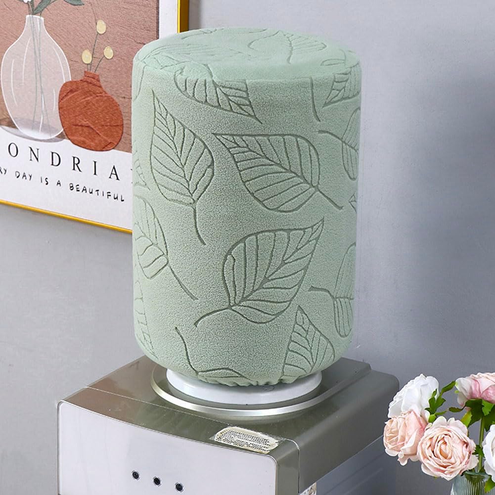 5 Gallon Water Bottle Cover, Water Dispenser Barrel Dust Cover, High Stretchy 3D Leaf Water Bucket Protector Covers, Reusable Elastic Water Jug Sleeve for Home, Hotel, Restrant (Green)