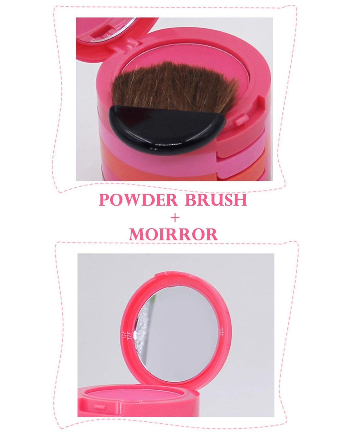 Ucanbe Waterproof 5 Colors Blusher Palette with Blush Brush : Beauty & Personal Care