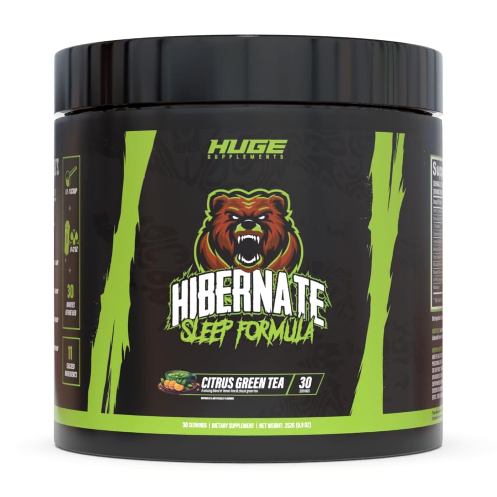 Hibernate Sleep Supplement, Complete & Optimally Dosed Sleep Recovery Formula, Relax & Unwind, Includes GABA, Valerian Root, Melatonin, 5-HTP & More (30 Servings) (BlackBerry Lemonade) — Amazon image 8
