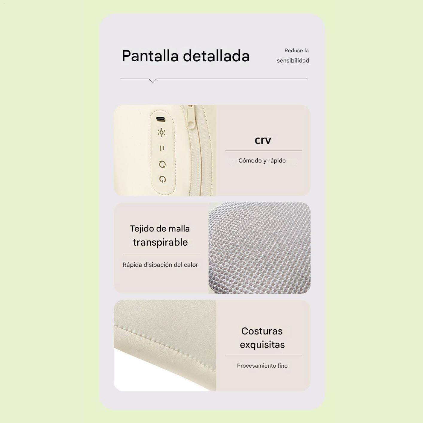 Masajeador De Espalda Almohada Masaje Eléctrica Inalámbrica Para Tejido
