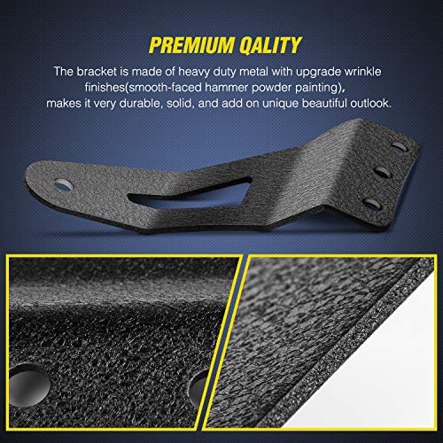 Image of Nilight 90032B 2PCS 54 inch Curved LED Light Bar Bracket at Upper Windshield Roof Cab for 99-06 Chevy Silverado Suburban Avalanche Tahoe & GMC Yukon Sierra, 2 Years Warranty, Black