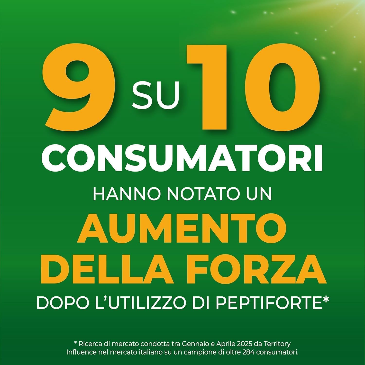 UPSA PeptiFORTE Forza ed Energia, 120 Compresse, Integratore Alimentare con Peptidi Vegetali e Vitamina C, Mantenimento della Massa Muscolare, Senza Glutine, Vegan, 2 Confezioni