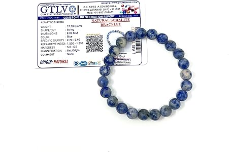 Buy MAHANT JI Natural Sodalite Stone Bracelet for Men & Women